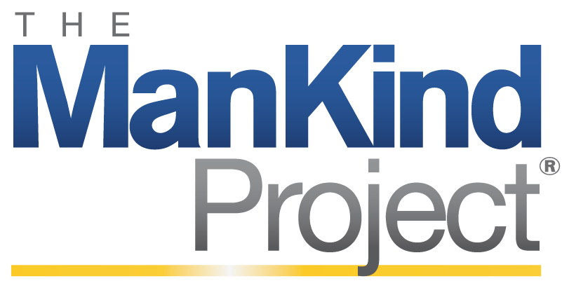 Logo of The ManKind Project featuring bold text in blue and grey.