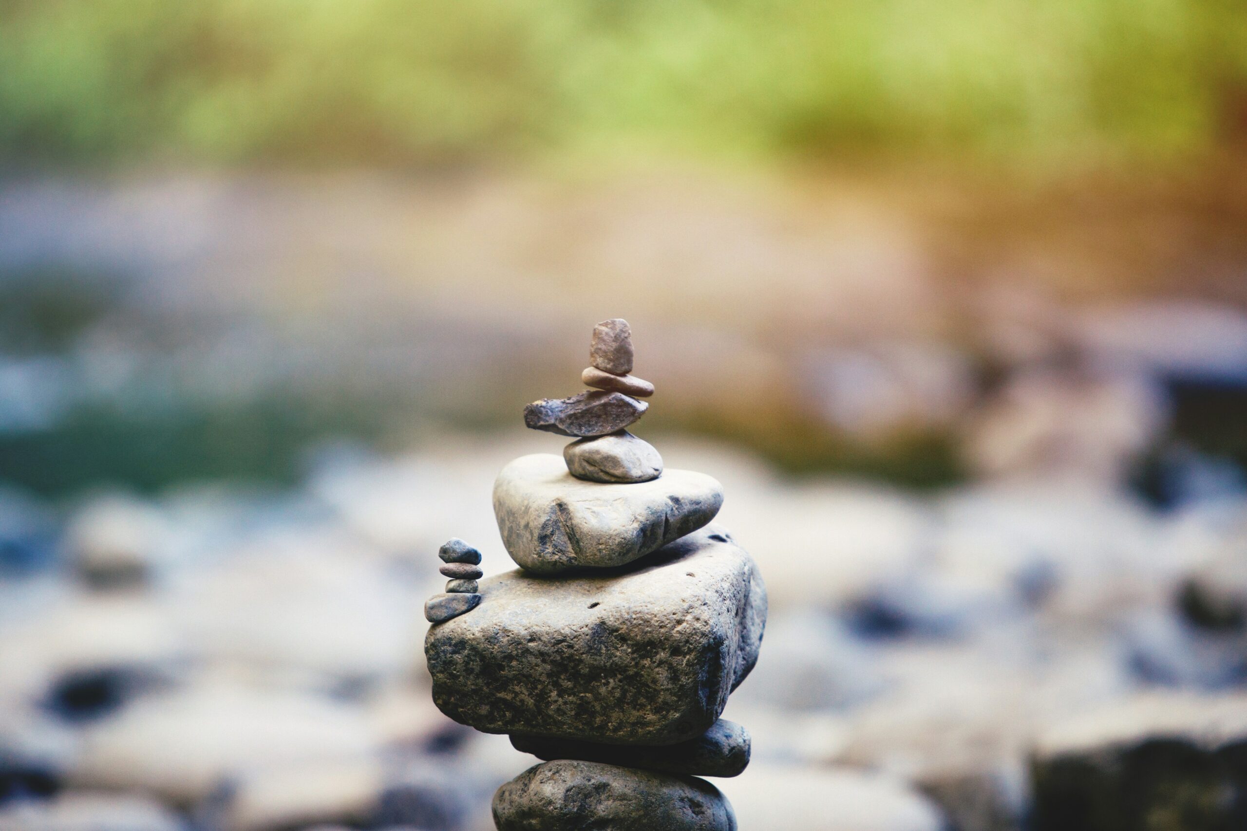 stacked stones showing balance