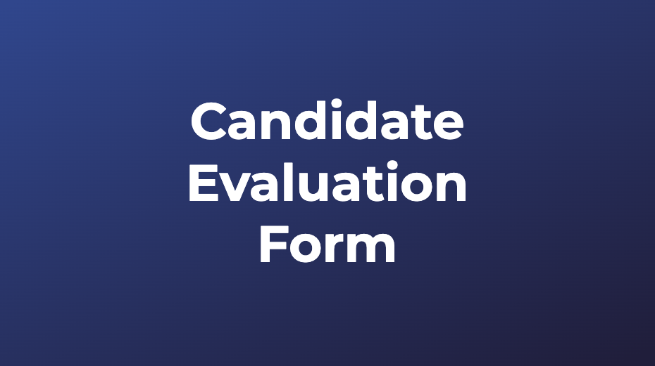 candidate evaluation form