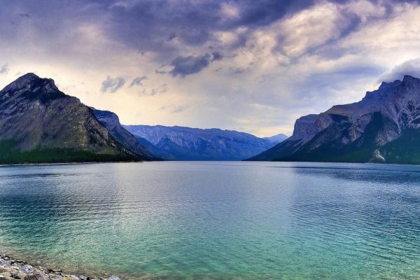 mountain and lake